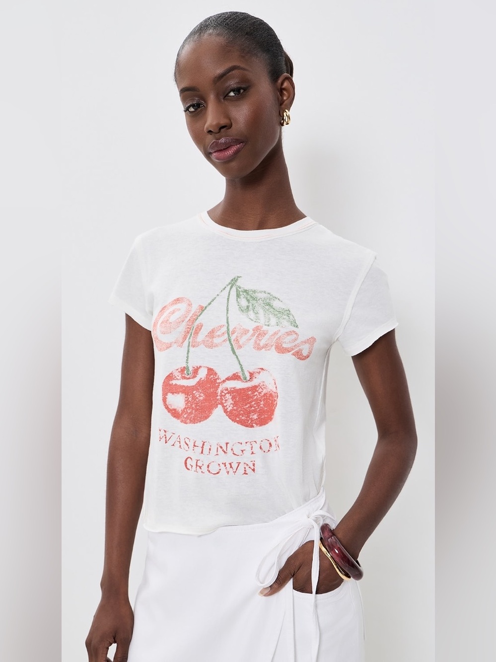 Free People Graphic Nova Tee in Cherry Combo